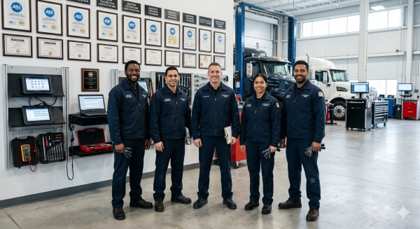 Qualified technicians importance demonstrated through certified team commitment to excellence in heavy-duty truck repair services